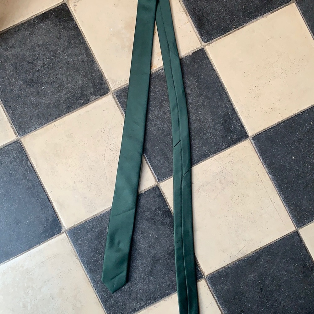 Green Silk tie